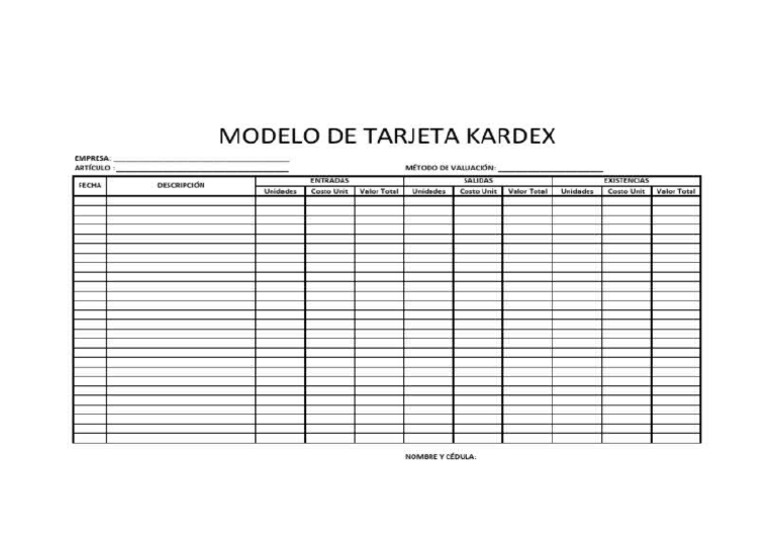 KARDEX - copia | PDF