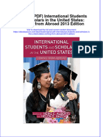 Original International Students and Scholars in The United States Coming From Abroad 2013 Edition Full Chapter