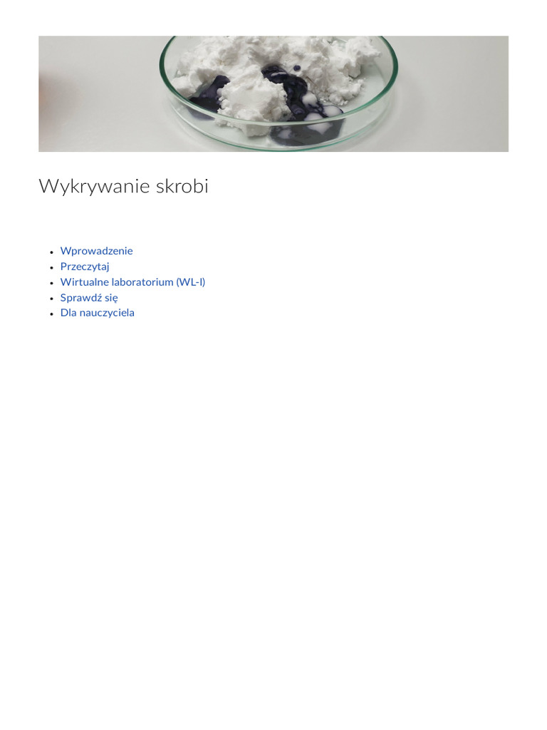 Wykrywanie Skrobi | PDF