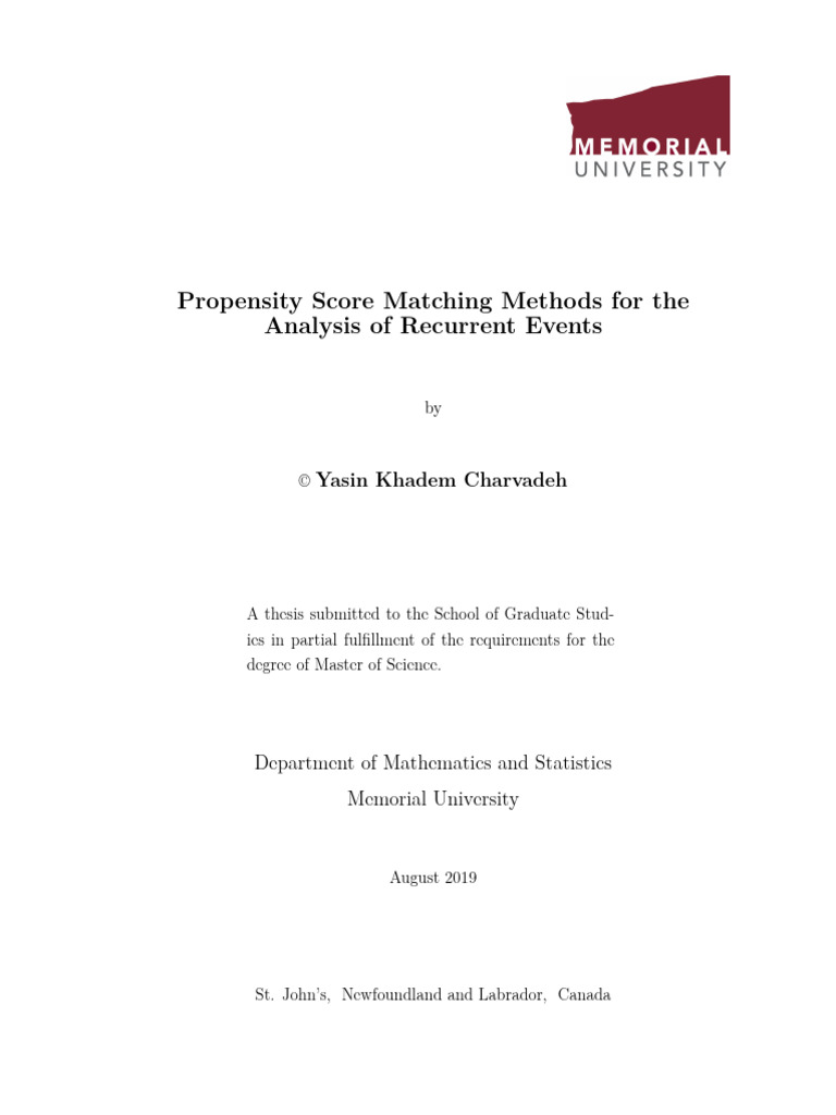 Propensity Score Matching Methods For The | PDF | Experiment ...