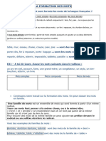 La Formation Des Mots: EX1 - A Toi de Jouer, Classe Les Mots Suivants Dans Le Tableau