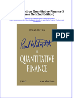 Paul Wilmott On Quantitative Finance 3 Volume Set 2Nd Edition Full Chapter