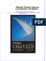 Solutions Manual Thomas Calculus Early Transcendentals 13Th Edition Full Chapter