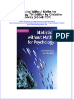 Statistics Without Maths For Psychology 7Th Edition by Christine Dancey PDF Full Chapter