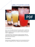 Coctel de Piña y Coctel de Acerola