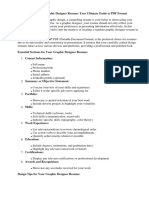 Graphic Designer Resume Format PDF