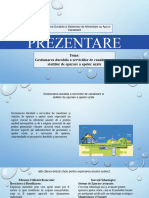 Prezentare: Tema: Gestionarea Durabila A Serviciilor de Canalizare Si Statiilor de Epurare A Apelor Uzate