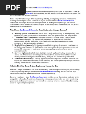 Engineering Manager Resume