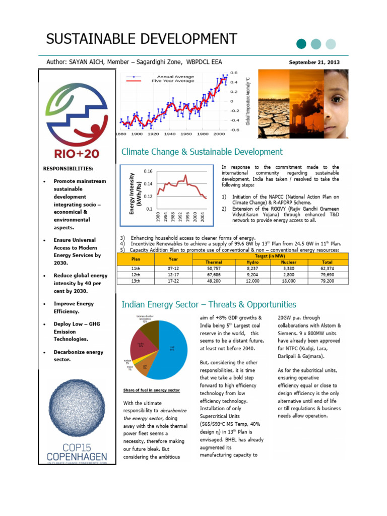 Future of India's Energy Sector | PDF | Solar Power | Climate Change ...