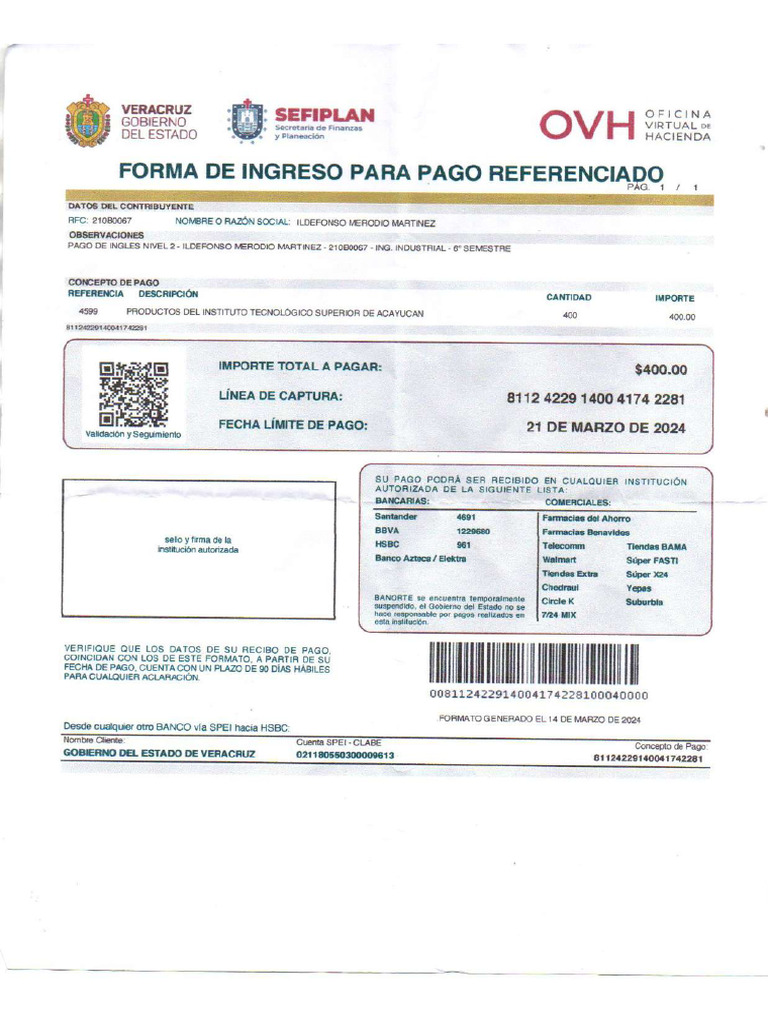 Pago Ovh Ildefonso Merodio | PDF