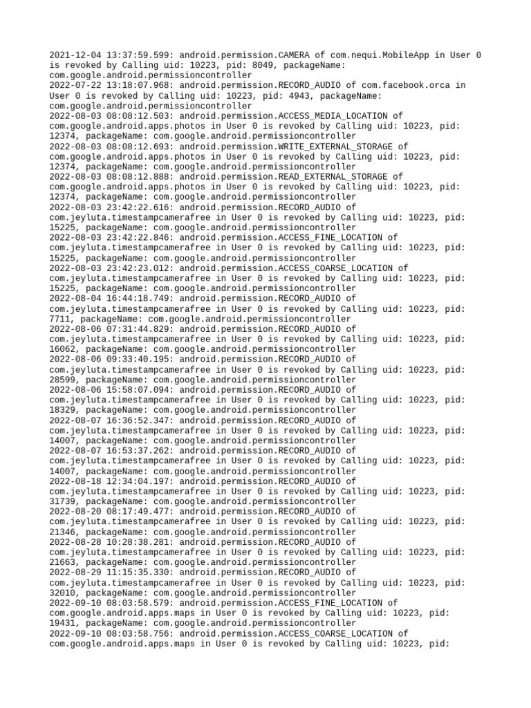 Perm Debug Info | PDF