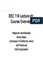 EEC 116 Lecture #1: Course Overview