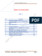 Office Automation - UNIT - 1