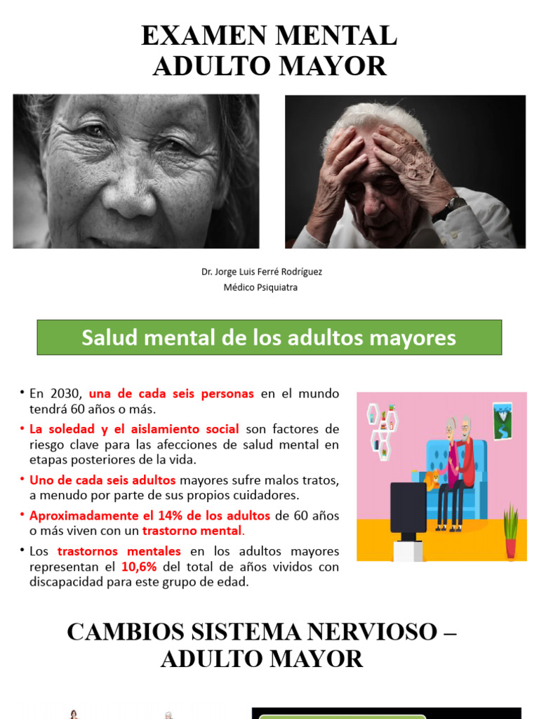 Examen Mental Adulto Mayor | PDF | Vejez | Salud mental