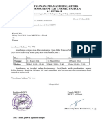 Surat Pemberitahuan Ujian & Jadwal Ujian MDTU AL FITRAH