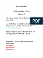 Introduction to Biogeochemical Cycles