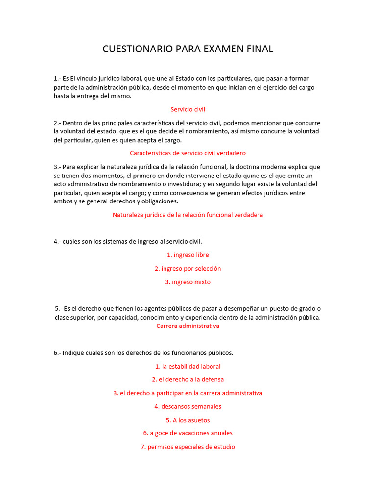 Cuestionario DAgt 20 | PDF | Estado (política) | Justicia