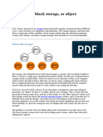 File Storage, Block Storage, or Object Storage