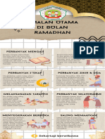 Putih Dan Krem Buku Kliping Amalan Utama Di Bulan Ramadhan Infografis