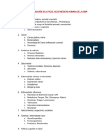 Líneas de Investigación de La Facultad de Medicina Humana de La Usmp