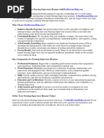 Nursing Supervisor Resume