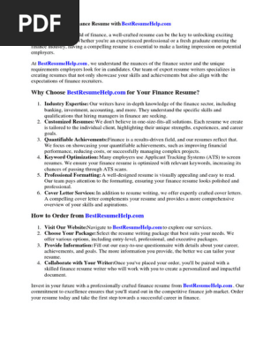 Resume in Finance