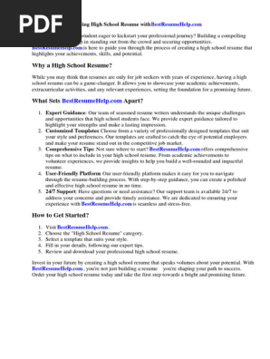 High School Resume Template Google Docs