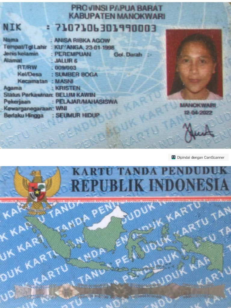 KTP - Anisa Ribka Agow (Gizi) | PDF