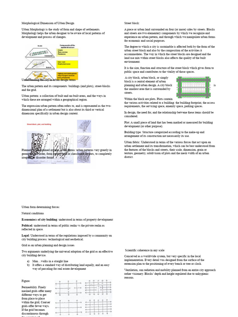 Urban Morphology in Design Principles | PDF | Urban Design | Street