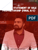 Financial Statement of Sole Proprietorship (Final Ac)