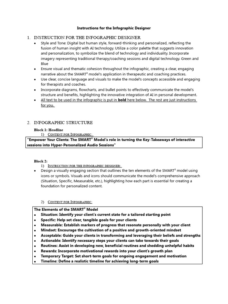 Instructions For The Infographic Designer 2 Pdf Infographics