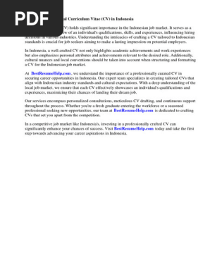 Curriculum Vitae Indonesia