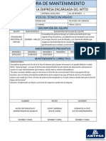 Formato de Envasadora