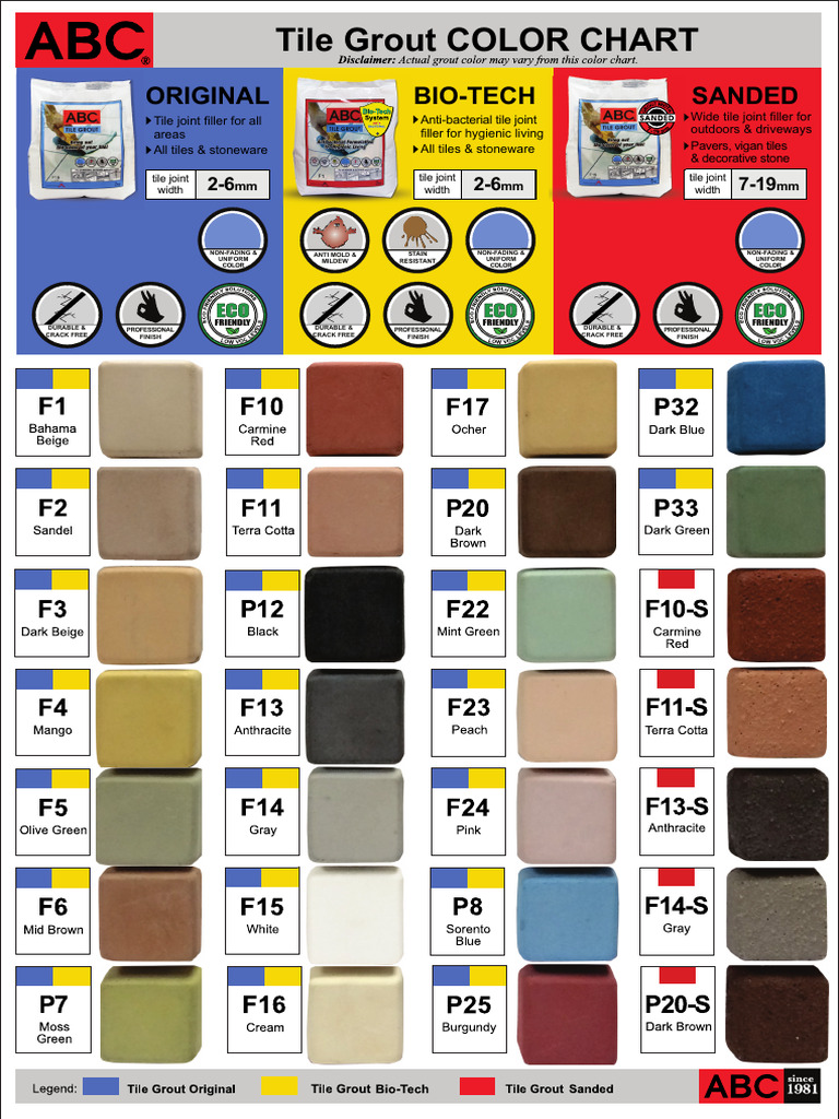 ABCTileGroutColorChart072522 PDF