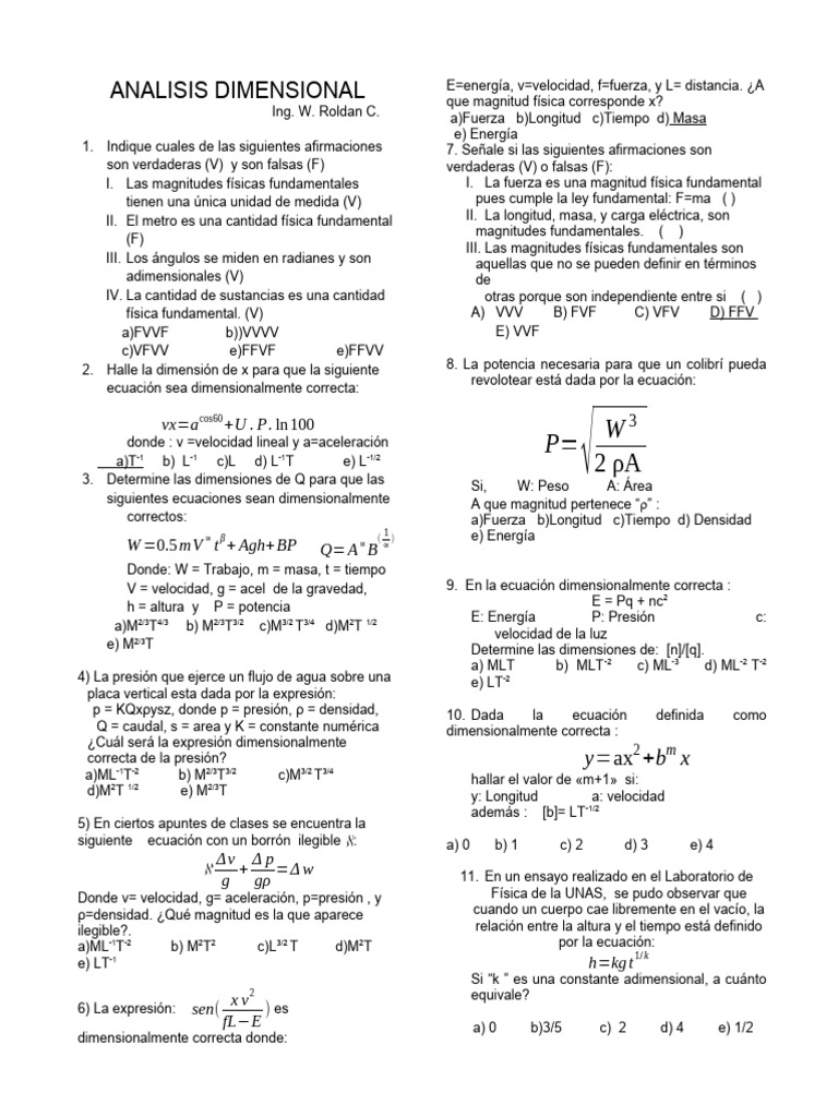 Análisis Dimensional y Vectores en Física | PDF