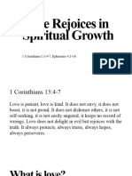 Love Rejoices in Spiritual Growth-Bro Caleb Adekunle