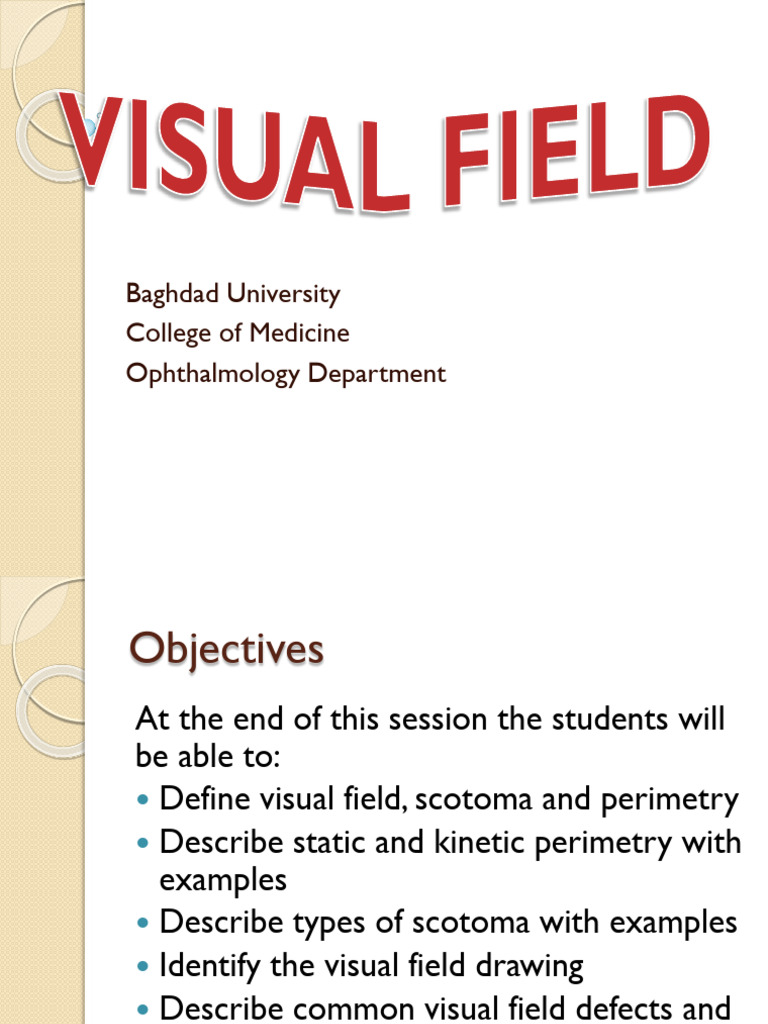 Visual Field Defects and Perimetry Types | PDF