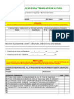 Liberação para Trabalhos em Altura - Terceirizados