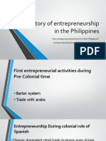 History of Entrepreneurship in The Philippines