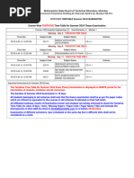 Time Table For Summer 2024 Theory Examination