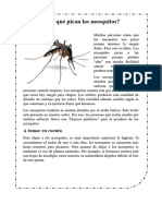 Lectura - Por Qué Pican Los Mosquitos Cuarto Grado