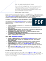 Resume Format Quality Assurance