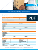 Thin Film Dryer Sludge Questionnaire