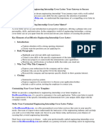 Engineering Internship Cover Letter Template