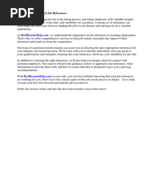 Job References Not Responding