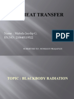 Sub: Heat Transfer: Name: Mahida Jaydip G. EN - NO: 210640119522