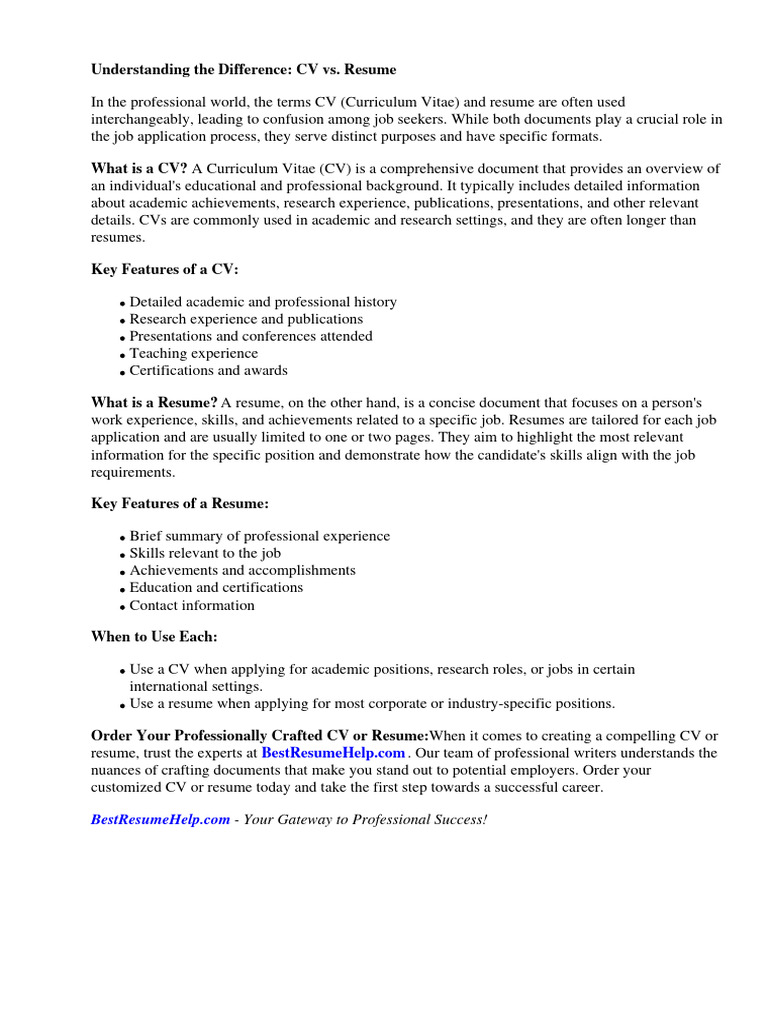 What is a cv vs resume pdf r sum 