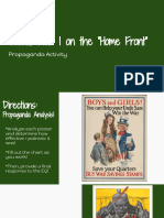 World War I On The "Home Front": Propaganda Activity