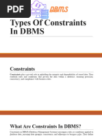 Types of Constraints in DBMS