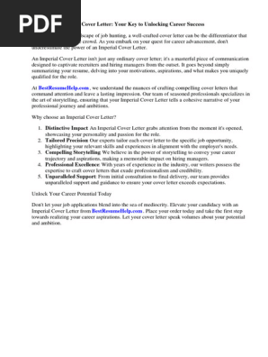 Imperial Cover Letter